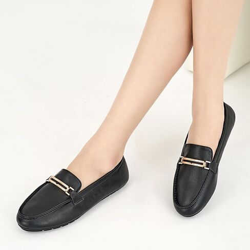 Alicegana Penny Loafers for Women Comfortable - Dress Casual Slip On Flat Shoes for Walking Business Work Driving Office in Saudi Arabia