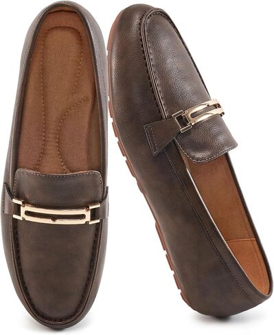 Alicegana Penny Loafers for Women Comfortable - Dress Casual Slip On Flat Shoes for Walking Business Work Driving Office in Saudi Arabia