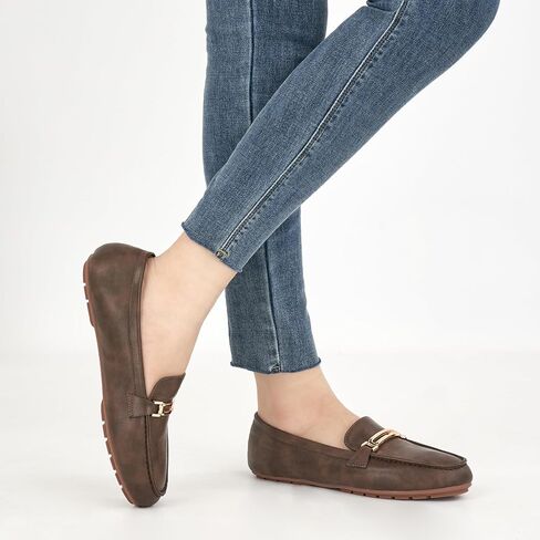 Alicegana Penny Loafers for Women Comfortable - Dress Casual Slip On Flat Shoes for Walking Business Work Driving Office in Saudi Arabia