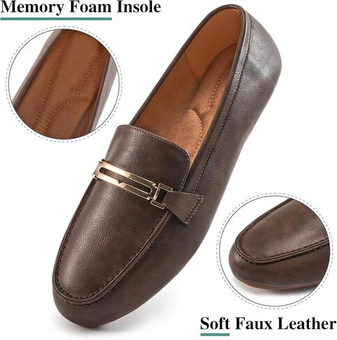 Alicegana Penny Loafers for Women Comfortable - Dress Casual Slip On Flat Shoes for Walking Business Work Driving Office in Saudi Arabia
