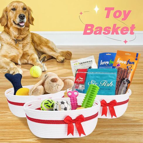 Red Basket Easter Gift Bag: Cellophane Wrap for Easter Baskets Empty Baby Shower Gifts with Ribbons and Handles - Rope Cotton Large Woven Basket for Storage - Cute Boxes Bulk Gifts for Women in Saudi Arabia