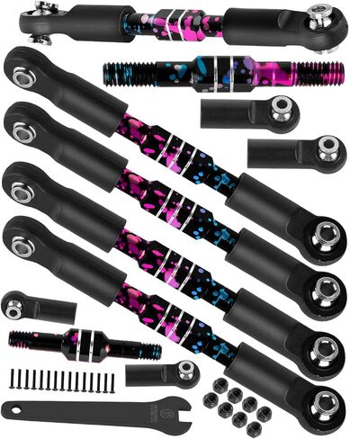 RC Turnbuckles Camber Links ترقيات الجزء لـ 1/10 Slash/Stampede/Rustler/Bandit 2WD VXL، وصلات شدادات الألومنيوم Camber Links القفزات لأعلى، أزرق داكن in Kuwait