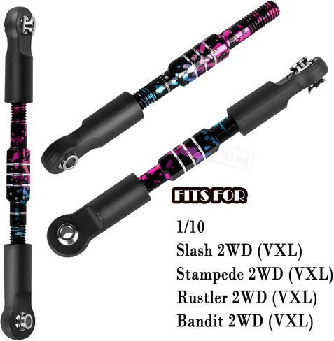 RC Turnbuckles Camber Links ترقيات الجزء لـ 1/10 Slash/Stampede/Rustler/Bandit 2WD VXL، وصلات شدادات الألومنيوم Camber Links القفزات لأعلى، أزرق داكن in Kuwait