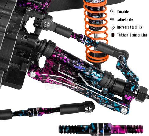 RC Turnbuckles Camber Links ترقيات الجزء لـ 1/10 Slash/Stampede/Rustler/Bandit 2WD VXL، وصلات شدادات الألومنيوم Camber Links القفزات لأعلى، أزرق داكن in Kuwait