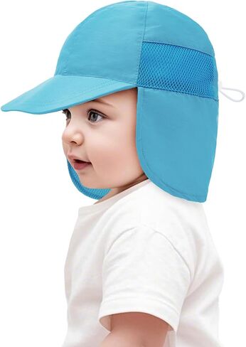 Century Star UPF 50+ Baby Sun Hat with Neck Flap Infant Toddler Girl Beach Hats Wide Brim Baby Boy Sun Hat Kids Swim Cap in Saudi Arabia