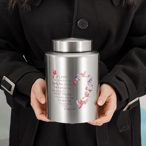 SOITIS Large Urns for Ashes Adult Male Female-Decorative Urns, Stainless Steel Funeral Keepsake for Ashes Remains Cremation Urn for Human Ashes for Women Man Hold Up to 150 Cubic Inch in Kuwait