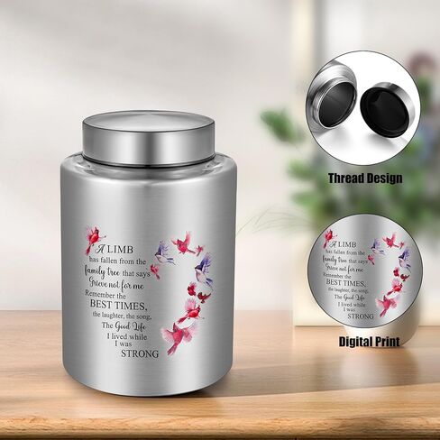 SOITIS Large Urns for Ashes Adult Male Female-Decorative Urns, Stainless Steel Funeral Keepsake for Ashes Remains Cremation Urn for Human Ashes for Women Man Hold Up to 150 Cubic Inch in Kuwait