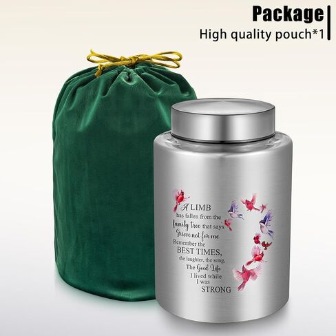 SOITIS Large Urns for Ashes Adult Male Female-Decorative Urns, Stainless Steel Funeral Keepsake for Ashes Remains Cremation Urn for Human Ashes for Women Man Hold Up to 150 Cubic Inch in Kuwait