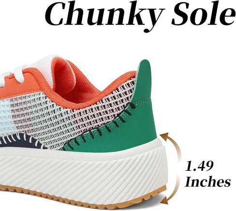 VZQ Platform Sneakers for Women,Comfortable Low Top Braided Womens Chunky Sneakers Casual Classic Tennis Shoes for Walking in Saudi Arabia