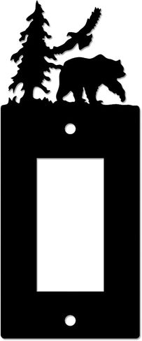 Eagle & Bear Light Switch Covers Wall Plate, Metal Decorative Plates Outlet Covers (GFCI) in Saudi Arabia