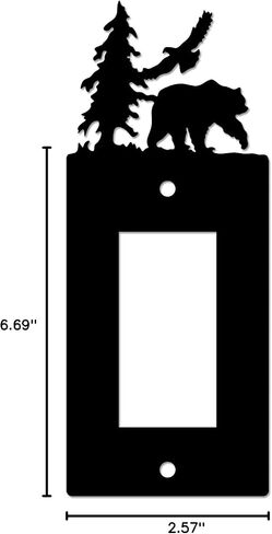 Eagle & Bear Light Switch Covers Wall Plate, Metal Decorative Plates Outlet Covers (GFCI) in Saudi Arabia