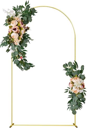 Wedding Arch Backdrop Stand 7.2FT Gold Wedding Balloon Arched Backdrop Stand Square Arch Frame for Birthday Party Bridal Baby Shower Ceremony Decoration in Saudi Arabia