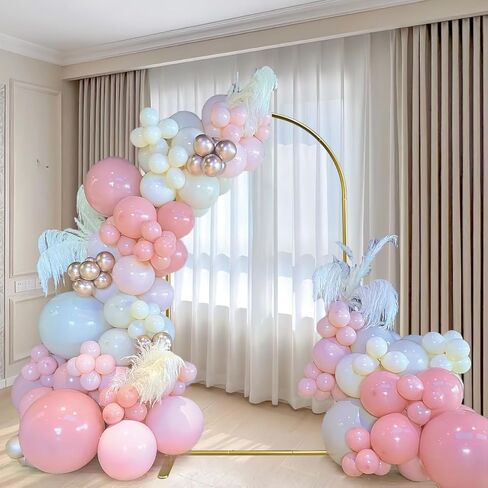 Wedding Arch Backdrop Stand 7.2FT Gold Wedding Balloon Arched Backdrop Stand Square Arch Frame for Birthday Party Bridal Baby Shower Ceremony Decoration in Saudi Arabia