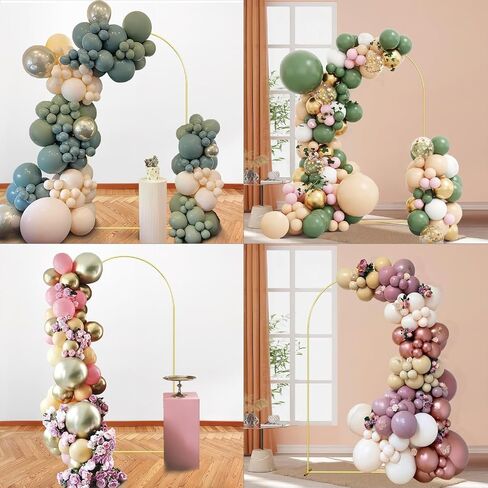 Wedding Arch Backdrop Stand 7.2FT Gold Wedding Balloon Arched Backdrop Stand Square Arch Frame for Birthday Party Bridal Baby Shower Ceremony Decoration in Saudi Arabia