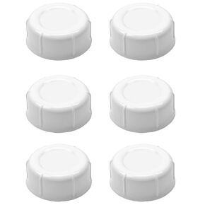 6PCS Baby Bottle Cap Travel Storage Lids for Narrow Bottles, Food Grade Material, Bottle Lids Replacement with Sealing Gasket, Compatible with Dr. Brown, Medela, Ameda (White)