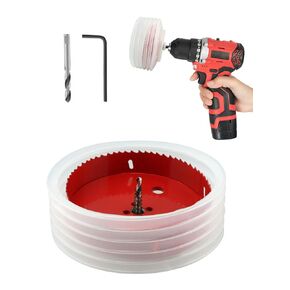 6.25 Hole Saw for Recessed Lights, 6-1/4 Inch Cutter with Dust Collection Bowl for LED Can Lights, Wood, Metal, and Drywall for Installations,Bi-Metal Construction