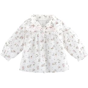 Fall Long Sleeve Baby Girl 1-3T Tops Pink Floral Toddler Girls Blouse Fall Outfit