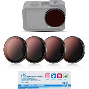 JJC 4-Pack ND CPL Filter Kit for DJI Osmo Action 5 Pro/Action 4/ Action 3, ND8 ND16 ND32 Neutral Density Filter with Circular Polarizer Polarizing Filter, HD Optical Glass/Aluminium Frame/Multi-Coated
