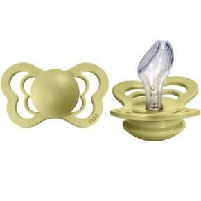 BIBS Pacifiers - Couture Collection | BPA-Free Anatomical Nipple | Silicone | Made in Denmark | Set of 2 Meadow Color Premium Soothers | Size 6-18 Months