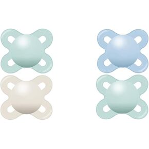 MAM Original Start Matte Newborn Baby Pacifier Pack of 2, Boy Pack of 2, Sterilizer Case, Best for Breastfed Babies Unisex and Boy 0-3 Months in Kuwait