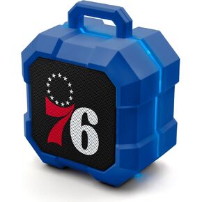 SOAR NBA Shockbox LED Wireless Bluetooth Speaker - Water Resistant IPX4, 5.0 Bluetooth with Over 5 Hours of Play Time - Small Portable Speaker - Officially Licensed NBA, Perfect Home & Outdoor Speaker