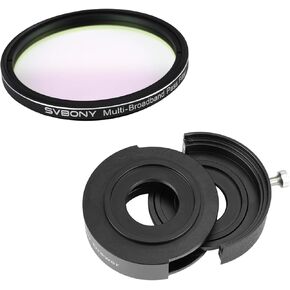 SV260 Telescope Filter, 2'' Multi-bandpass Star Field Filter, 90% Light Transmittance Bundle with SV226 Telescope Filter Drawer with M42-M48 Adapter, for Emission Reflection Nebula Galaxy Photography