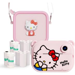 Bundle Hello Kitty Instant Print Digital Camera, Hello Kitty Bag, 2 Print Refill Sets - Model P by Kidamento