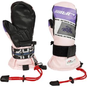 Waterproof Snow Mittens for Kids, Breathable & Warm, Snow Stopper Wristband, Anti-Lost Rope, Kids ski Mittens Waterproof Insulated for Skiing, Snowboarding