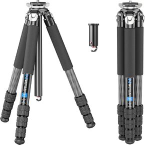 UX7 Carbon Fiber Tripod for Camera, 71'' Professional Heavy Duty Compact Special-Shaped Center Column Carbon Tripod with Ball Head and Mlok Arca Rail for Hunting Shooting, Max Load 55lbs/25kg