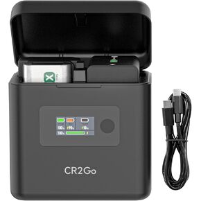 CR2GO NP-FZ100 NP-FW50 NP-BX1 Dual Fast Charger for Camera Batteries, USB Type-C, Smart LCD, Fast Charging, Compatible with Cyber-Shot DSC-RX100, DSC-RX100 II, Built-in 10000mAh Power Bank