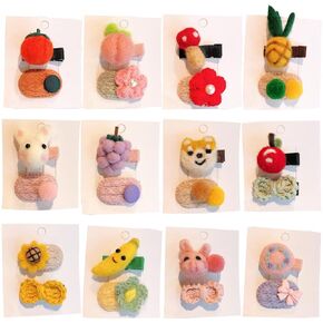 FZBNSRKO 10 Pcs Girls Hair Clips,1.6"Inch Baby Hair Clips Fully Lined No Slip for Fine,Hair Baby Barrettes,Toddler Hair Clips Cute Hair Accessories for Girls Toddler Infants(random 5 sets)