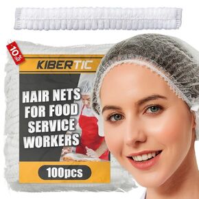 300 pcs Disposable Hair Net, Hair Nets for Food Service Workers, Disposable Hairnets for Foodservice, Kitchen Hair Nets - Bouffant Caps Disposable Elastic