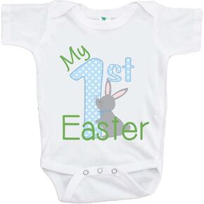 7 ate 9 Apparel Unisex Baby's Novelty My First Easter Onepiece