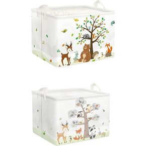 Woodland Animal Tree Nursery Book Toy Clothes Basket