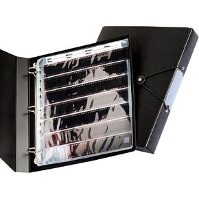 Acid-Free Film Protectors Storage Box Set with Ties 3-Ring Film Negative Holder for Standard 135 35mm 120 4x5 8x10 Negative Page Film Pouch (Black)