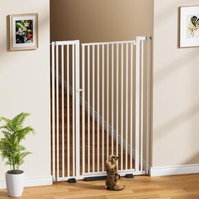 Cat Gate for Doorway, 51" Extra Tall Pet Gate, 30.5"-44" Wide, No Drilling Extra Tall, Cat Proof Safety Gate Full Door