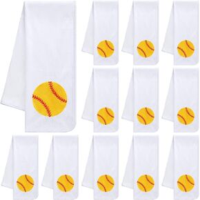 12 Pcs Basketball Towel Gift Basketball Sweat Towel Hand Towel Microfiber Workout Towel Embroidered Sports Team Gifts Bath Face Towels for Bathroom Kitchen Gift Gym Favor, 11.81 x 27.56 Inch