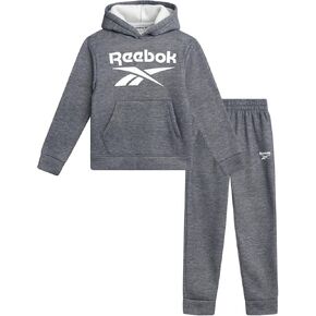Reebok Toddler Boys' Sweatsuit Set - 2 Piece Active Fleece Hoodie Sweatshirt and Jogger Sweatpants Set for Boys (Sizes: 2T-7)