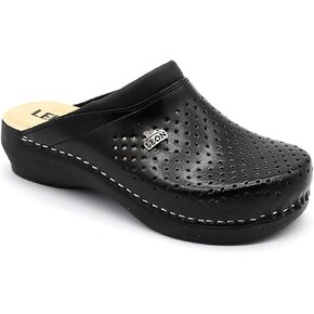 PU100 Leather Slip-on Womens Ladies Mule Clogs Slippers Shoes