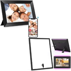 Frameo 10.1 Inch WiFi Digital Picture Frame + LED Light Outer Frame