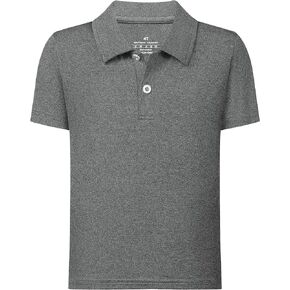 QBK Boys' Active Performance Golf Polo Shirts Kids Dry Fit School Uniform for Toddler to Youth