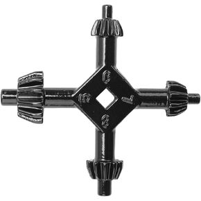 Drill Chuck Key 4 way Chuck Key for Drill Presses 4 in 1 Chuck Press Wrench Key Multifunctional Electric Drill Chuck Key 1/4, 3/8, 1/2, 5/8 3/4 1Inch for Home Decoration Repair Tools(Black L)