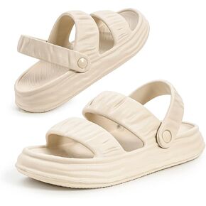 QIGEGE Water Sandals for Womens, Orthotic Slides Fashion Flat Summer Sandals With Comfortable Plantar Fasciitis Arch Support