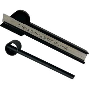 MachEl Lathe Parting Tool Holder with Blade (1/16" x 5/16" x 3-1/2")