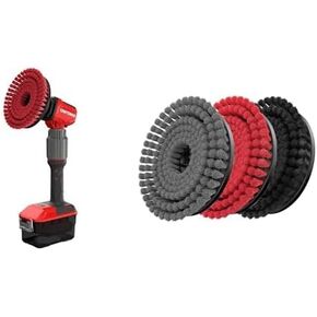 CRAFTSMAN V20 Cordless 2-in-1 Power Scrubber Kit, Includes Bristle Brush, 2Ah Battery, V20 Battery Charger, (CMCPS520D1) + Power Scrubber Bristle Brush Set (CMCPSMHB)