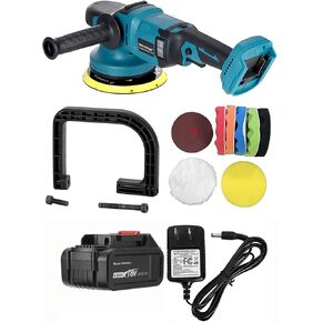 Heimerdinger Cordless Car Buffers Polishers Kit with 4.0Ah Battery,6 Inch Orbital Polisher,6 Variable Speed,1000w Portable Polishing Waxer Machine for Car Detailing Waxing Buffer Sander