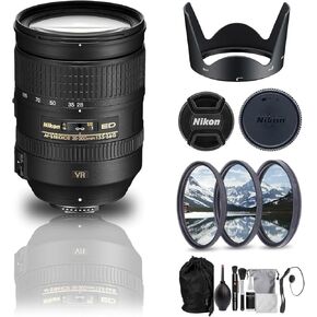 Nikon AF-S Nikkor 28-300mm f/3.5-5.6g Ed VR Lens (2191) + Filter Kit + Cap Keeper + Cleaning Kit (متجدد)
