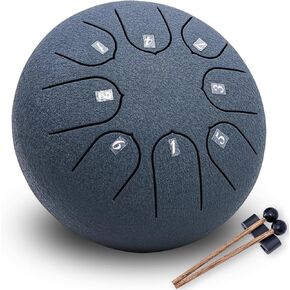 Steel Tongue Drum 13 Inch 15 Notes for Outside with Bag Sticks Music Book Handpan Drum Musical Education Entertainment Meditation Yoga Zen Gifts (Yellow)