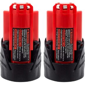 Battery Replacement for Milwaukee M12 12v: Batteries 4.0 ah Lithium Compatible with Milwaukee 12 Volt Cordless Power Tools 2 Pack 48-11-2411 48-11-2440 48-11-2420 48-11-2401 48-11-2425