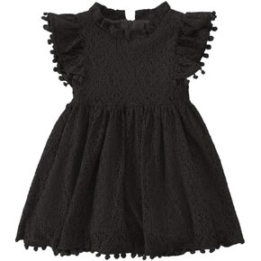 Little Baby Girls Elegant Lace Dresses Kids Hollow Out Sleeveless Party Princess Dress Summer Clothes